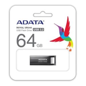 Adata pamięć UR340 64GB USB3.2 Gen1 Czarny (AROY-UR340-64GBK)