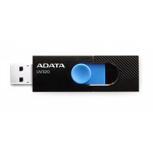 Adata pamięć UV320 64GB USB 3.2 Gen1 Czarno-niebieski (AUV320-64G-RBKBL)