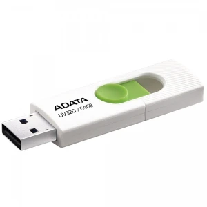 Adata pamięć UV320 64GB USB3.2 biało-zielony (AUV320-64G-RWHGN)