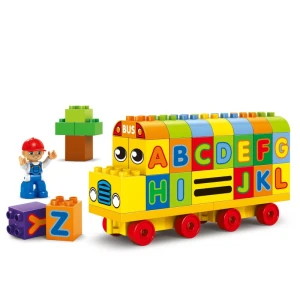 Klocki konstrukcyjne autobus edukacyjny literki 53 elementy (JM1510117)
