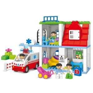 Klocki konstrukcyjne szpital z ambulansem 99 elementów (JM1204055)