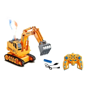 Koparka zdalnie sterowana funkcja dymu (RC2502208)