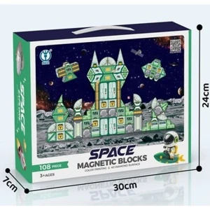 Klocki konstrukcyjne magnetyczne Stacja Kosmiczna 108 elementów (ST0590571B)