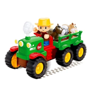 Traktor Farmer z przyczepą i zwierzątkami światło dźwięki (HN207103)