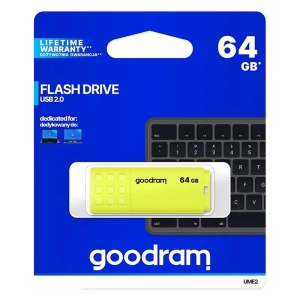 Goodram pamięć USB UME2 | USB 2.0 | 64GB | yellow (UME2-0640Y0R11)