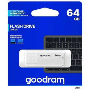 Goodram pamięć USB UME2 | USB 2.0 | 64GB | white (UME2-0640W0R11)