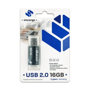 Storange pamięć 16 GB | Basic | USB 2.0 | black (STORANPEN16GBBK2.0)