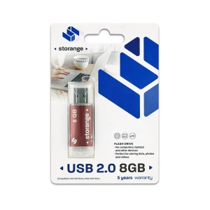 Storange pamięć 8 GB | Basic | USB 2.0 | red (STORANPEN8GBRED2.0)