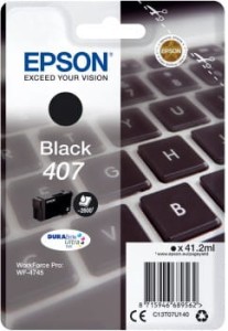 Tusz Epson do WF-4745DTWF Nr.407 | 2,6tys. (C13T07U140) Black