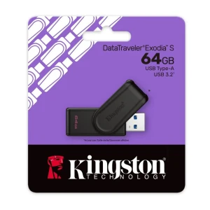 Kingston pamięć DataTraveler Exodia S | USB 3.2 | 64GB | czarny (DTXS/64GB)