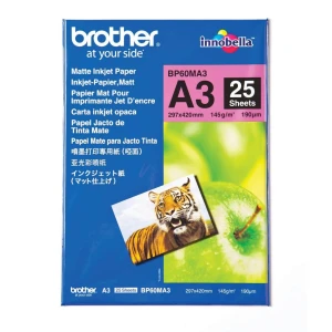Papier fotograficzny Brother | 25 arkuszy | matowy | A3 (BP60MA3)