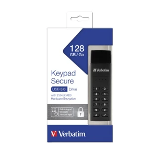 Verbatim pendrive Keypad Secure Dysk | USB 3.2 Gen 1 USB A | 128 GB | czarny (49429)