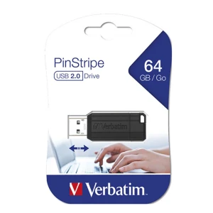 Verbatim pendrive PinStripe Store N Go USB A 64GB czarny (49065)