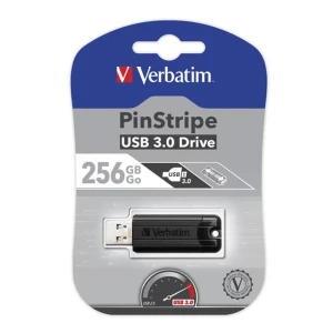 Verbatim pendrive PinStripe USB 3.2 V3 USB A 256GB czarny (49320)