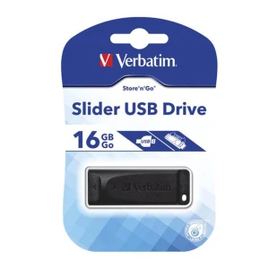 Verbatim pendrive Slider USB 2.0 | USB A | 16GB | czarny (98696)