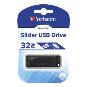 Verbatim pendrive Slider USB 2.0 | USB A | 32GB | czarny (98697)