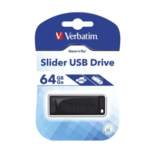 Verbatim pendrive Slider USB 2.0 | USB A | 64GB | czarny (98698)