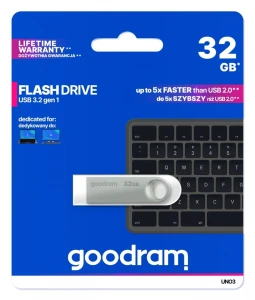 Goodram Pendrive UNO3 32GB USB 3.2 Gen1| srebrny (UNO3-0320S0R11)