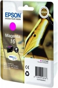 Tusz Epson Nr.16 do WF-2010 | 3,1ml | 165str. (C13T16234020 / C13T16234010 / C13T16234012 / C13T16234022) Magenta