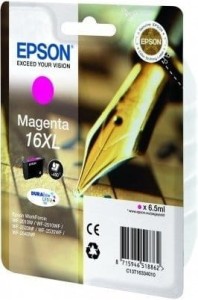 Tusz Epson Nr.16XL do WF-2010 | 6,5ml | 450str. (C13T16334020 / C13T16334010) Magenta