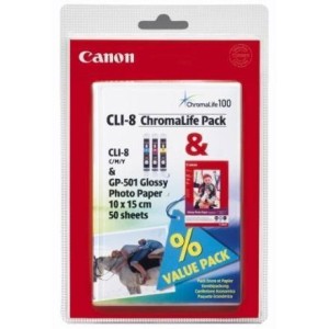 Zestaw tuszy Canon CLI-8CMY (0621B029 / 0621B030) Color(CMY)
