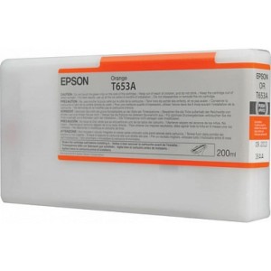 Tusz Epson Nr.T653A do Stylus Pro 4900 | 200ml (T653A00) (Pomarańczowy) Orange