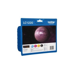 Zestaw tuszy Brother do DCP-J525/925/725 | 4 x 300 str. (LC-1220VALBP) Color