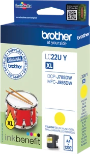 Tusz Brother MFC- J985DW | 1,2tys. (LC22UY) Yellow