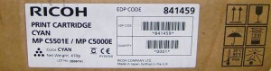 Toner oryginalny do Ricoh MPC4000,MPC4000 | 18000str. (841459 / 842051 / 841455) Cyan