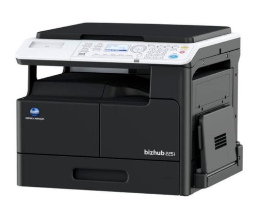 Bizhub 225i zestaw z pokrywą OC-512, automatycznym dupleksem AD-509 oraz zestawem montażowym MK-750