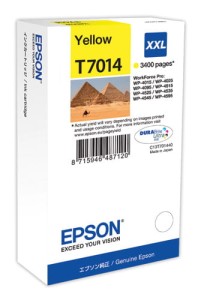 Tusz Epson T7014 do WP-4015DN/4095DN/4515DN/4525DNF XXL | 34,2ml (C13T70144010) Yellow