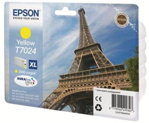 Tusz Epson T7024 do WP-4015DN/4095DN/4515DN/4525DNF | 21,3ml (C13T70244010) Yellow