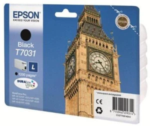 Tusz Epson T7031 do WP-4015/4025/4095/4515/4525/4535 | 1 200 str. (C13T70314010) Black