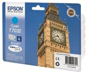 Tusz Epson T7032 do WP-4015/4025/4095/4515/4525/4535 | 800 str. (C13T70324010) Cyan