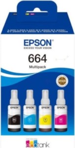 Tusze Epson Multipack T664 do EcoTank ET-2650 L1455 L3050 L3060 L3070 (C13T66464A)