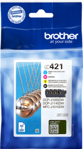 Zestaw tuszy CMY do Brother DCP-J1050DW / DCP-J1140DW | 200str. (LC-421VAL) Color(CMY)