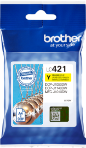 Tusz Brother do DCP-J1050DW / DCP-J1140DW | 200str. (LC-421Y) Yellow