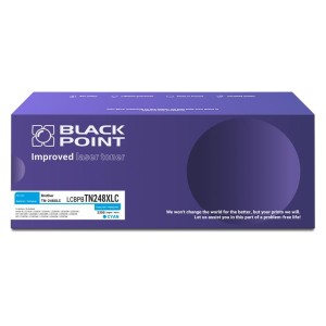 Toner Zamiennik BlackPoint do Brother do DCP-L3520CDW, DCP-L3560CDW, HL-L3220CW | 2,3tys. (TN-248XLC / BLBTN248XLCBW) Cyan
