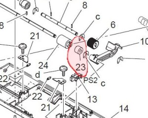 SprzÄgĹo DADF Konica Minolta Bizhub C552 C652 A07H570500 / A07H570500