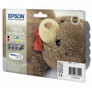 Tusz Epson Oryginał T0615 [miś] (C13T06154010) Color(CMYBk)