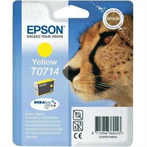 Tusz Epson T0714 do D-78/92/120,DX4000/4050/5000/5050 | 5,5ml (C13T07144010 C13T07144012 / C13T07144022) Yellow