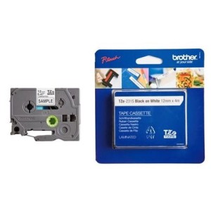 Taśma Oryginał Brother 12mm/4m Biała/Czarny Nadruk (TZe-231S2/TZ-231S2) 50%