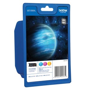 Zestaw trzech tuszy Brother do MFC-J5910/6710/6910 | 3 x 1200 st (LC-1280XLRBWBP) Color(CMY)