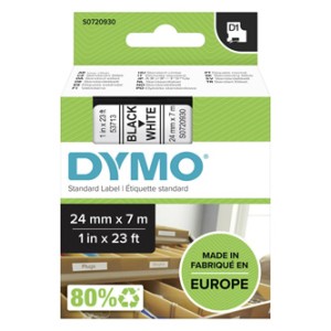 Dymo Taśma D1 standardowa Czarny nadruk na białym tle | 24mm x 7m (S0720930)
