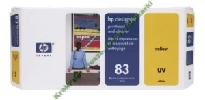 Hewlett-Packard Oryginał C4963A - Głowica + gniazdo czyszczące (Nr.83 (UV)) Yellow