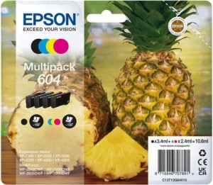 Zestaw tuszy 604 do Epson XP-2200/3200/4200 WF-2910/2930/2950 CMYK (C13T10G64010)