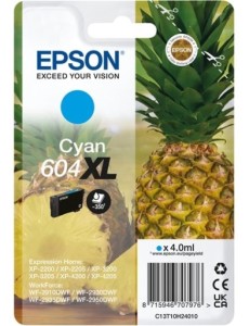 Tusz 604XL do Epson XP-2200/3200/4200 WF-2910/2930/2950 4ml (C13T10H24010) Cyan
