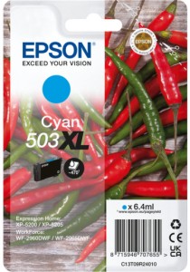Tusz 503XL Epson Expression Home XP-5200, WorkForce WF-2960 6,4ml (C13T09R24010) Cyan