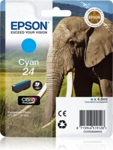 Tusz Epson XP-55 XP-750 XP-760 XP-850 XP-860 XP-950 24 4,6ml (C13T24224012) Cyan