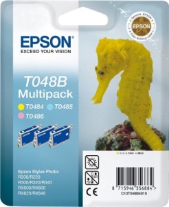 Multipack tuszy LC, LM, Y T048B Epson RX500 RX600 RX620 R200 R220 (C13T048B4010)